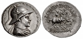 BAKTRIA, Greco-Baktrian Kingdom. Eukratides I Megas. Circa 170-145 BC. AR Tetradrachm (35mm, 16.98 g, 12h).