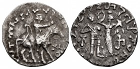 INDO-SKYTHIANS, Northern Satraps. Zeionises. Circa 45/35-5 BC. AR Tetradrachm (26mm, 9.97 g, 3h). Uncertain mint in Chukhsa (Chach).