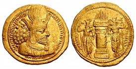 SASANIAN KINGS. Šābuhr (Shahpur) I. AD 240-272. AV Dinar (22mm, 7.31 g, 3h). Mint I (“Ctesiphon”). Phase 2, circa AD 260-272.