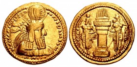 SASANIAN KINGS. Vahrām (Bahram) I. AD 273-276. AV Dinar (22mm, 7.42 g, 3h). Style A/c. ‘Ctesiphon’ mint.