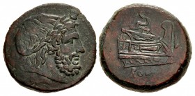 Anonymous. 211-208 BC (or later). Æ Semis (30mm, 26.18 g, 12h). Mint in Luceria.