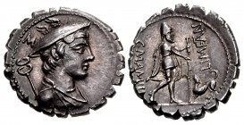 C. Mamilius Limetanus. 82 BC. AR Serrate Denarius (19mm, 3.93 g, 8h). Rome mint.