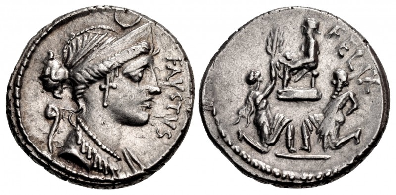 Faustus Cornelius Sulla. 56 BC. AR Denarius (18.5mm, 4.06 g, 7h). Rome mint. Dia...