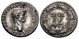 Claudius. AD 41-54. Fourrée Denarius (18.5mm, 2.68 g, 10h). Romano-British imitation. Imitating Rome mint issue of AD 50-51.