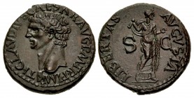 Claudius. AD 41-54. Æ As (28mm, 14.01 g, 6h). Uncertain Iberian mint. Struck AD 41-42.