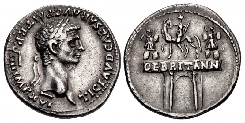 Claudius. AD 41-54. AR Denarius (19mm, 3.75 g, 6h). Lugdunum (Lyon) mint. Struck...