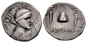 Civil War. AD 68-69. Fourrée Denarius (17.5mm, 2.85 g, 4h). Tarraco mint. Struck under Galba in Spain, April-June AD 68.