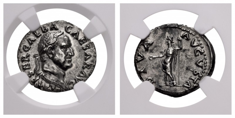 Galba. AD 68-69. AR Denarius (19mm, 3.30 g, 6h). Rome mint. Struck circa July AD...