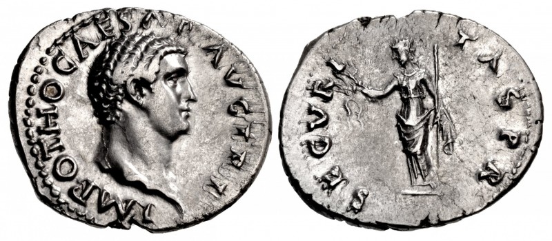 Otho. AD 69. AR Denarius (21mm, 3.45 g, 6h). Rome mint. Struck 15 January-8 Marc...