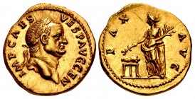 Vespasian. AD 69-79. AV Aureus (19mm, 7.26 g, 1h). Rome mint. Struck AD 73.