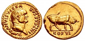 Vespasian. AD 69-79. AV Aureus (19.5mm, 7.37 g, 6h). Rome mint. Struck AD 75.