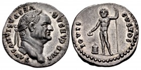 Vespasian. AD 69-79. AR Denarius (18.5mm, 3.59 g, 6h). Rome mint. Struck AD 76.