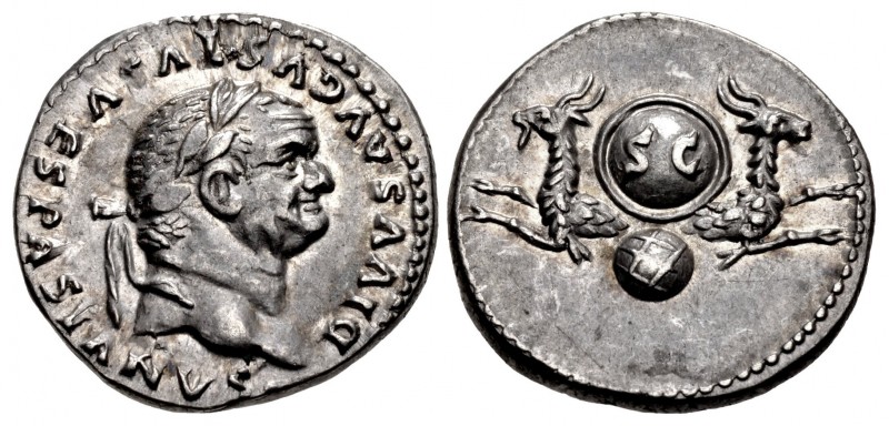 Divus Vespasian. Died AD 79. AR Denarius (17.5mm, 3.56 g, 6h). Rome mint. Struck...