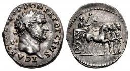 Titus. As Caesar, AD 69-79. AR Denarius (17.5mm, 3.37 g, 6h). “Judaea Capta” commemorative. Rome mint. Struck under Vespasian, AD 73.