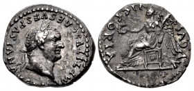 Titus. AD 79-81. AR Quinarius (14.5mm, 1.68 g, 4h). Rome mint. Struck AD 79-80.