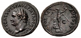 Titus. AD 79-81. Æ As (29mm, 10.45 g, 6h). Rome mint. Struck AD 80-81.
