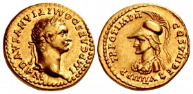 Domitian. AD 81-96. AV Aureus (19mm, 7.44 g, 6h). Rome mint. Struck AD 82.