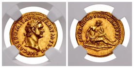 Domitian. AD 81-96. AV Aureus (20mm, 7.61 g, 6h). “Germania Capta” commemorative. Rome mint. Struck 1 January-13 September AD 87.