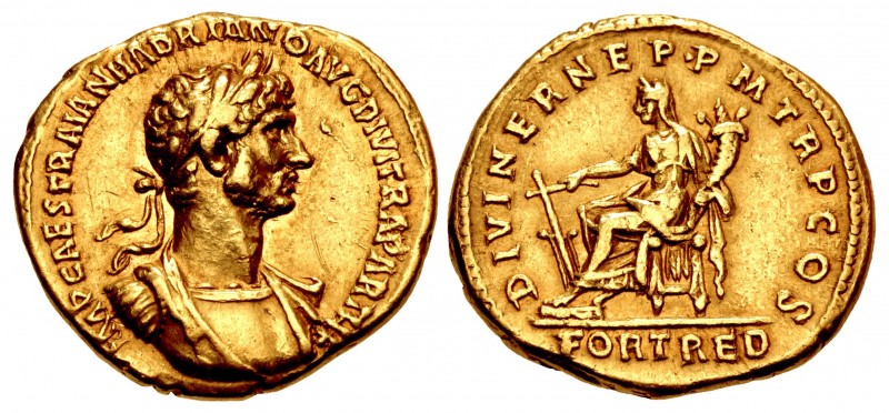 Hadrian. AD 117-138. AV Aureus (19.5mm, 7.37 g, 6h). Rome mint. Group 2, AD 117....