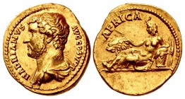Hadrian. AD 117-138. AV Aureus (19mm, 7.11 g, 12h). “Travel series” issue. Rome mint. Group 10, circa AD 130-133.