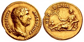 Hadrian. AD 117-138. AV Aureus (19mm, 7.16 g, 6h). “Travel series” issue. Rome mint. Group 10, circa AD 130-133.