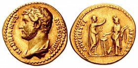 Hadrian. AD 117-138. AV Aureus (20mm, 7.27 g, 6h). “Travel series” issue. Rome mint. Group 10, circa AD 130-133.