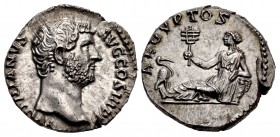 Hadrian. AD 117-138. AR Denarius (17mm, 3.71 g, 6h). “Travel series” issue. Rome mint. Group 10, circa AD 130-133.