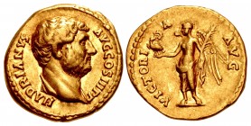 Hadrian. AD 117-138. AV Aureus (18.5mm, 7.24 g, 6h). Bar Kochba Victory issue. Rome mint. Group 12, AD 136.