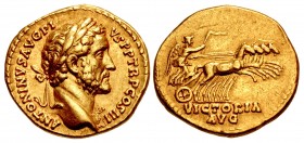 Antoninus Pius. AD 138-161. AV Aureus (18.5mm, 6.97 g, 6h). Rome mint. Struck circa AD 141-143.