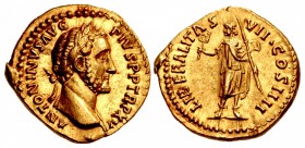 Antoninus Pius. AD 138-161. AV Aureus (20.5mm, 7.26 g, 6h). Rome mint. Struck AD 152-153.