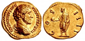Antoninus Pius. AD 138-161. AV Aureus (19mm, 7.28 g, 6h). Rome mint. Struck AD 153-154.