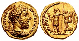 Marcus Aurelius. AD 161-180. AV Aureus (18.5mm, 7.19 g, 6h). Rome mint. Struck AD 172.