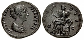 Faustina Junior. Augusta, AD 147-175. Æ Sestertius (33mm, 22.55 g, 6h). Rome mint. Struck under Antoninus Pius, circa AD 152-153.