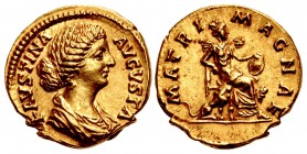 Faustina Junior. Augusta, AD 147-175. AV Aureus (19mm, 7.31 g, 12h). Rome mint. Struck under Marcus Aurelius, circa AD 170-175/6.