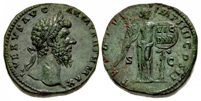 Lucius Verus. AD 161-169. Æ Sestertius (31mm, 29.23 g, 12h). Rome mint. Struck A...