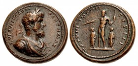 Lucius Verus. AD 161-169. Æ Medallion (41mm, 49.93 g, 10h). Rome mint. Struck AD 168.