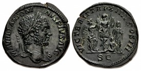 Caracalla. AD 198-217. Æ Sestertius (32mm, 24.50 g, 12h). Rome mint. Struck AD 211.