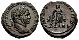 Caracalla. AD 198-217. Æ As (24.5mm, 12.11 g, 12h). Rome mint. Struck AD 215.