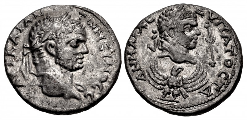 Caracalla. AD 198-217. AR Tetradrachm (26.5mm, 11.94 g, 5h). Aelia Capitolina (J...