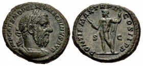 Macrinus. AD 217-218. Æ As (26mm, 11.18 g, 4h). Rome mint. 2nd emission, AD 217-218.