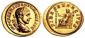 Elagabalus. AD 218-222. AV Aureus (21.5mm, 6.59 g, 6h). Rome mint. Struck AD 218-219.