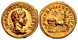 Elagabalus. AD 218-222. AV Aureus (20mm, 6.65 g, 12h). Rome mint. Struck AD 220.