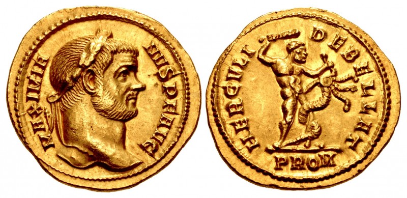 Maximianus. First reign, AD 286-305. AV Aureus (19mm, 5.55 g, 6h). Rome mint. St...