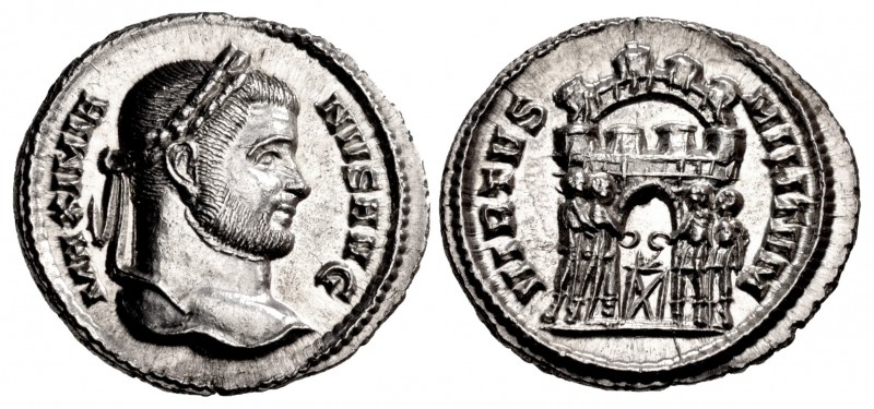 Maximianus. First reign, AD 286-305. AR Argenteus (19mm, 3.25 g, 6h). Siscia min...