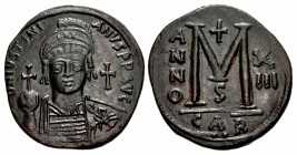 Justinian I. 527-565. Æ Follis (37mm, 23.34 g, 7h). Carthage mint, 6th officina. Dated RY 13 (539/40).