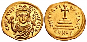 Tiberius II Constantine. 578-582. AV Solidus (20.5mm, 4.31 g, 6h). Constantinople mint. Struck 579.