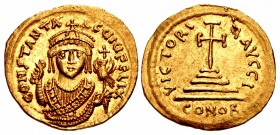 Tiberius II Constantine. 578-582. AV Solidus (20mm, 4.45 g, 6h). Constantinople mint, 10th officina. Struck 579.
