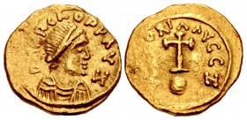 Heraclius. 610-641. AV Semissis (13mm, 2.14 g, 6h). Carthage mint. Dated IY 7 (633/4).
