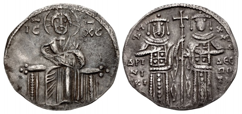 Andronicus II Palaeologus, with Michael IX. 1282-1328. AR Basilikon (20mm, 1.52 ...