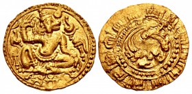 INDIA, Medieval (Southern Deccan). Kadambas of Hangal. Uncertain ruler. 12th-13th centuries AD. AV Pagoda (21.5mm, 4.17 g).